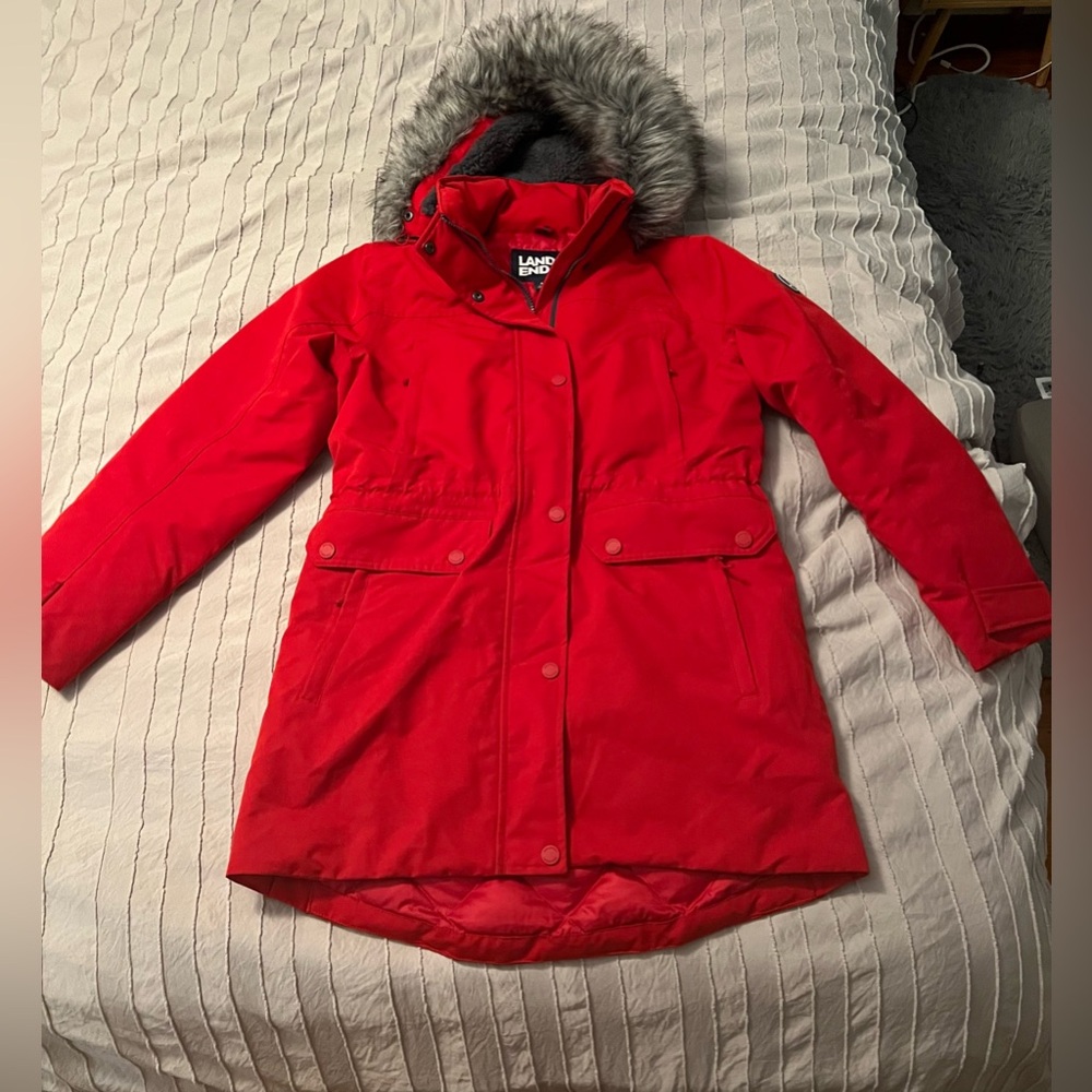 Lands' End Women's Vibrant Red Snow Jacket